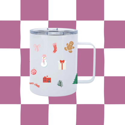 Tasse illustré Petits ornements fait au Québec Gold Heart Club