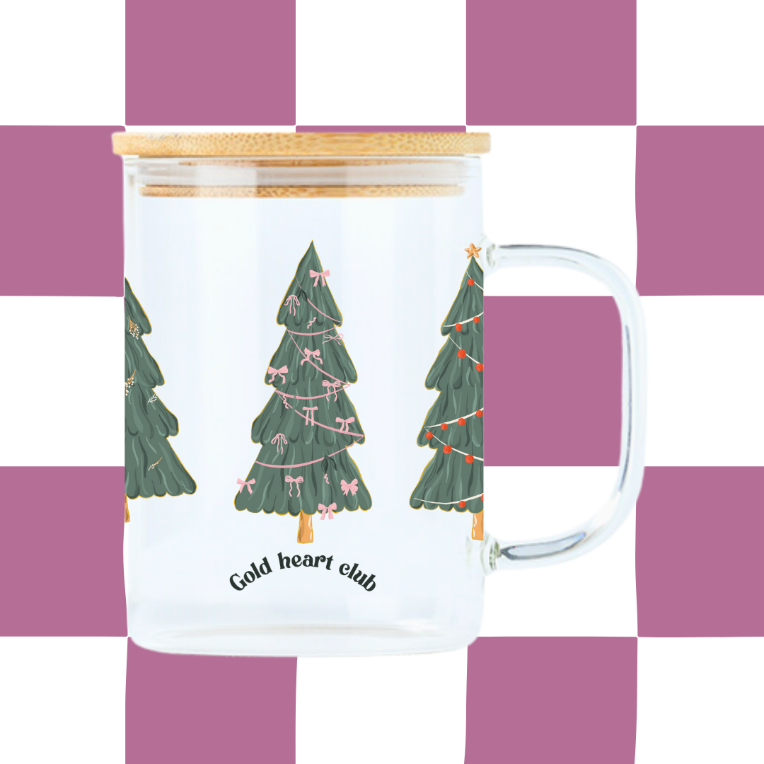 Tasses illustrés Sapins fait au Québec Gold Heart Club