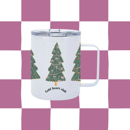Tasse illustrée Sapins fait au Québec Gold Heart Club