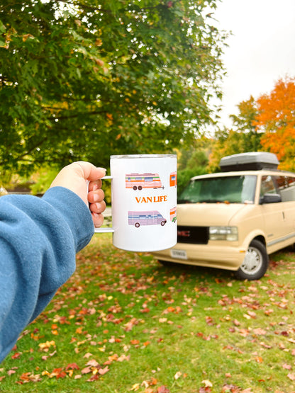 Tasse illustrée Van Life Gold Heart Club fait au Québec