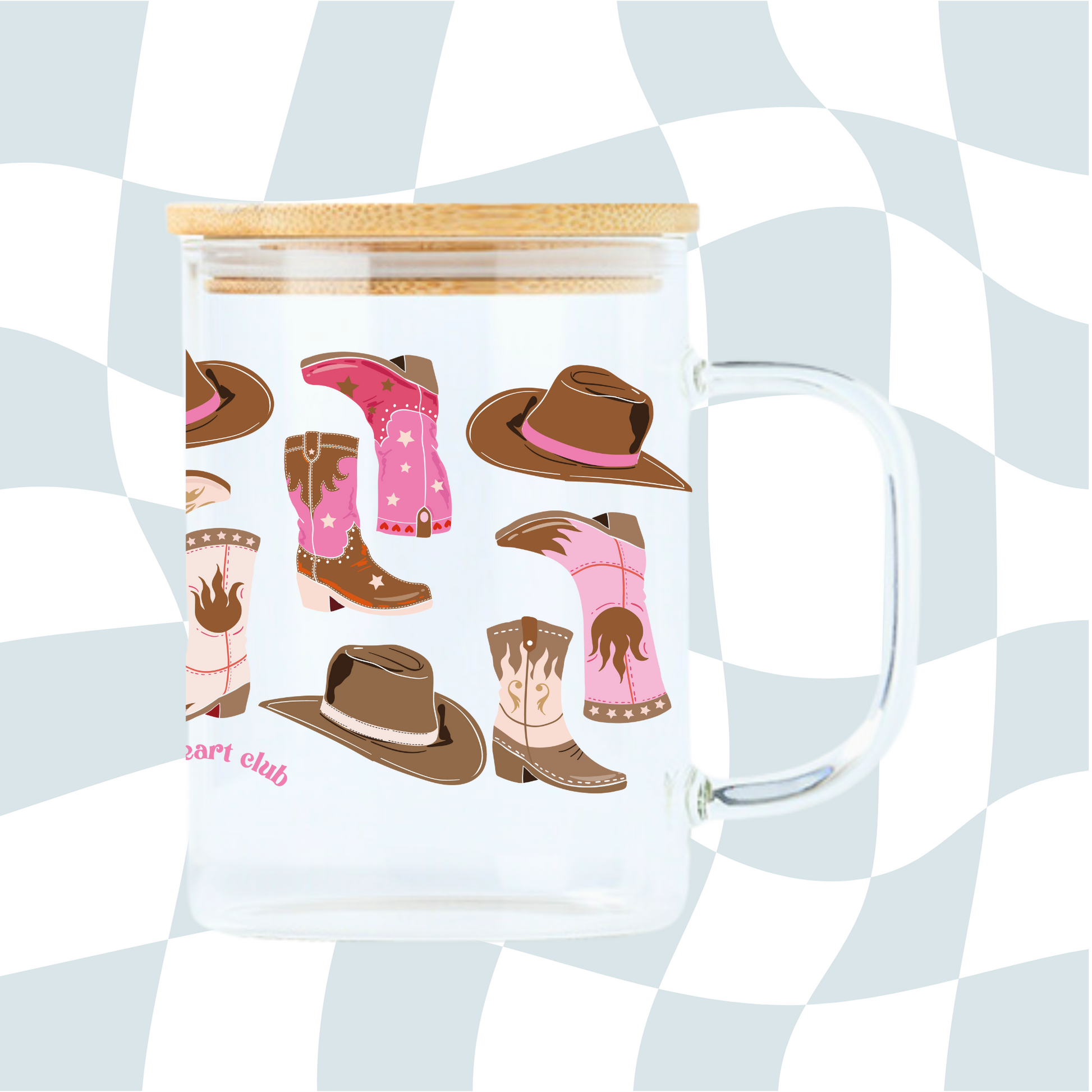 Tasse illustrée Western Gold Heart Club fait au Québec