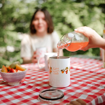 Tasse isolée illustrée Fruit Market Gold Heart Club