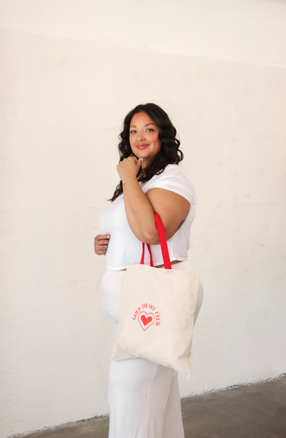 Tote bag Basic pour femme tissu beige fait au Québec Gold Heart Club 