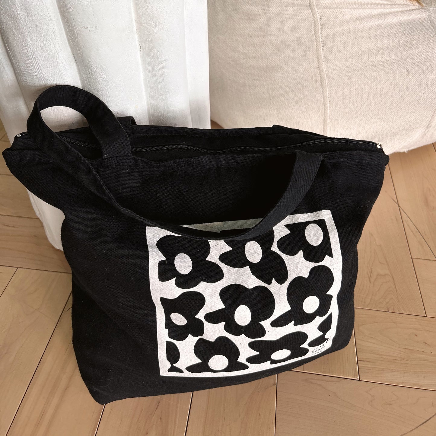 Totebag illustré Flower Power Gold Heart Club