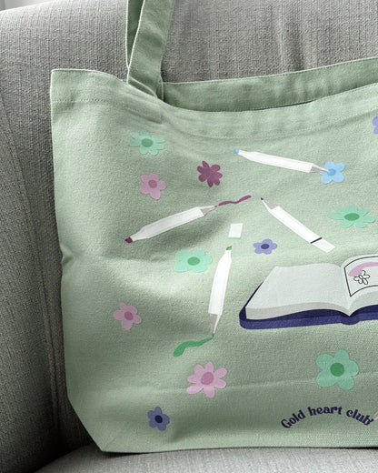 Totebag Coloriage illustré Gold Heart Club