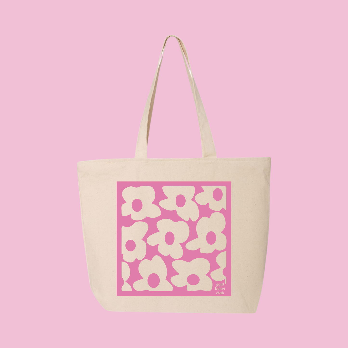 Totebag illustré Flower Power Gold Heart Club