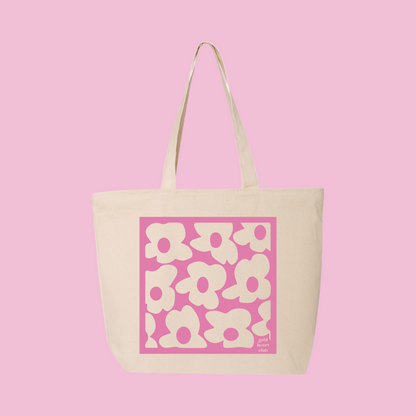 Totebag illustré Flower Power Gold Heart Club