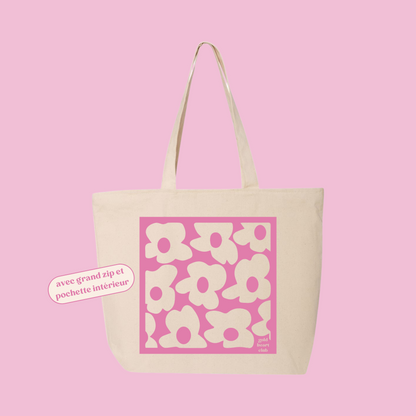 Totebag illustré Flower Power Gold Heart Club