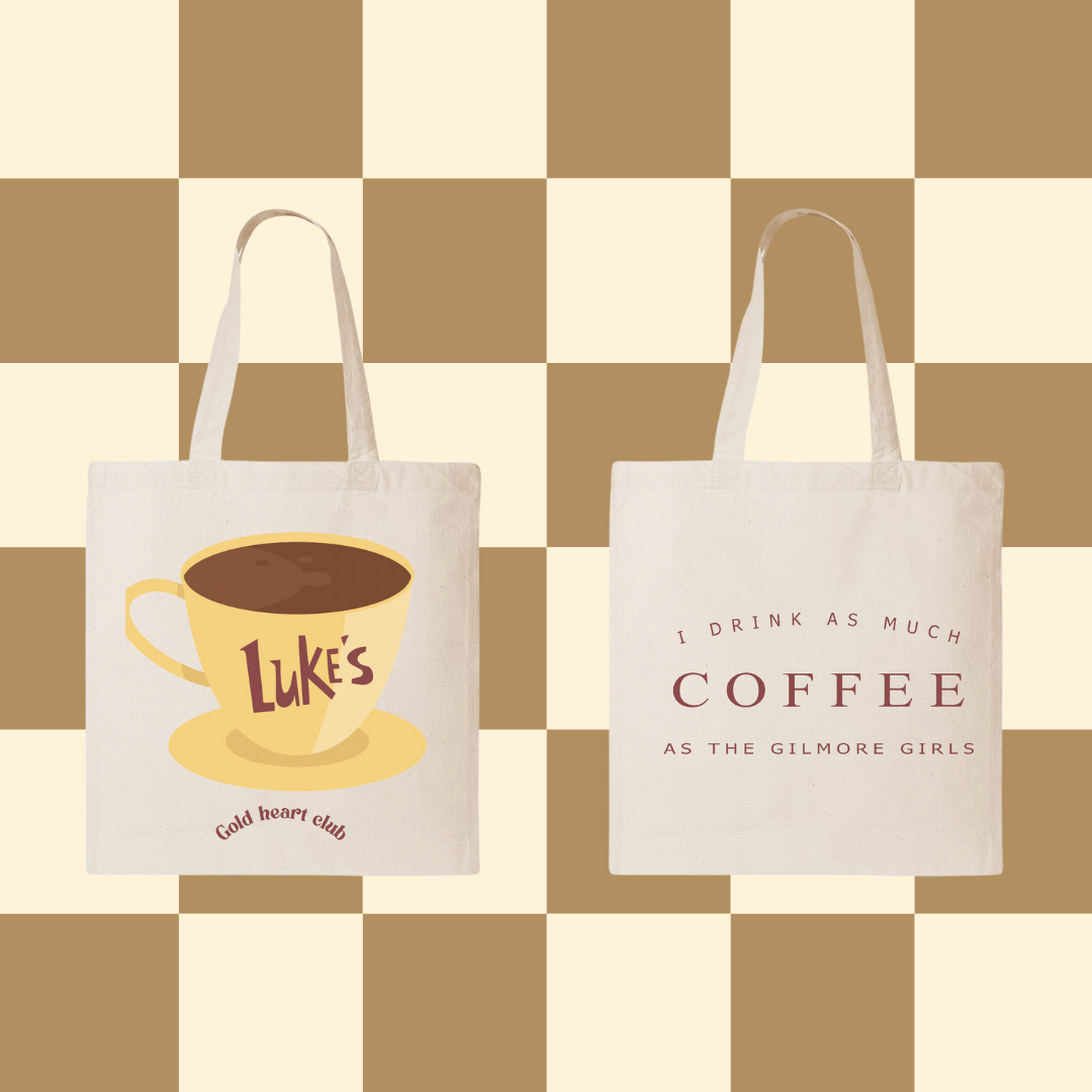 Tote bag tissu beige Gilmore Girls
