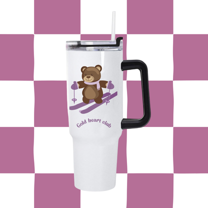 Tumbler illustré Teddy Ski fait au Québec Gold Heart Club