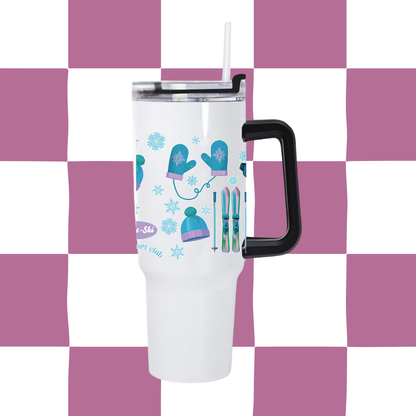 Tumbler illustré Après-Ski fait au Québec Gold Heart Club