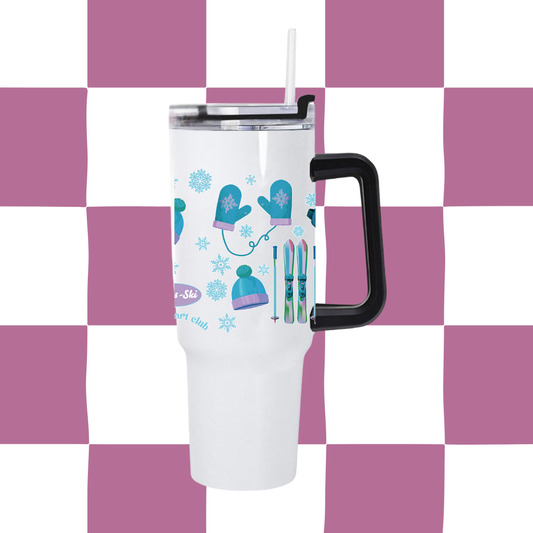 Tumbler illustré Après-Ski fait au Québec Gold Heart Club