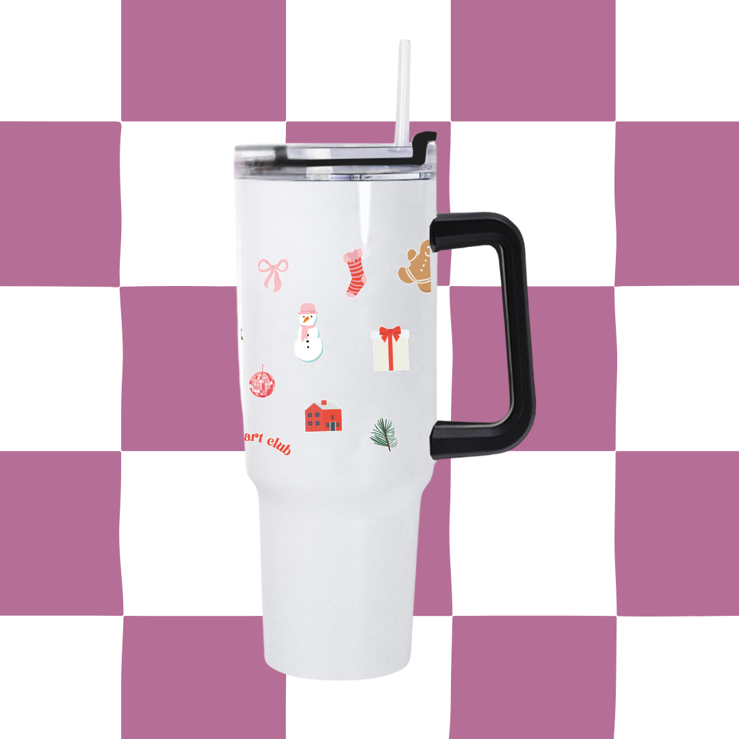 Tumbler illustré Petits ornements fait au Québec Gold Heart Club