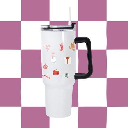 Tumbler illustré Petits ornements fait au Québec Gold Heart Club