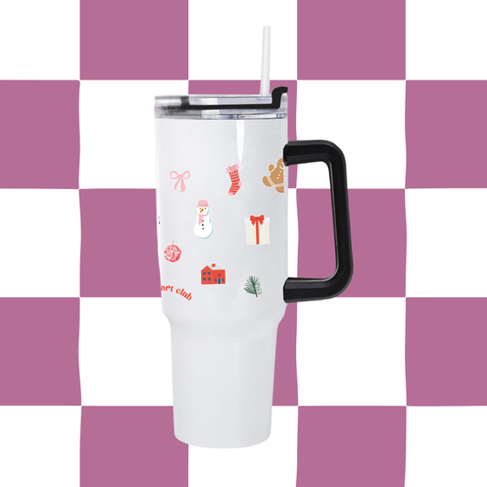 Tumbler illustré Petits ornements fait au Québec Gold Heart Club