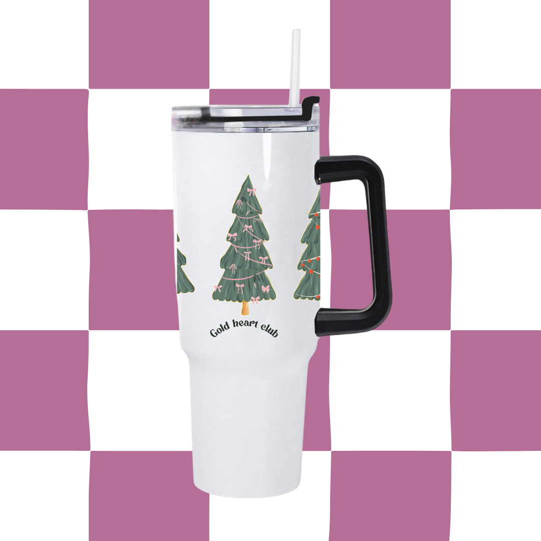 Tumbler illustré Sapins fait au Québec Gold Heart Club