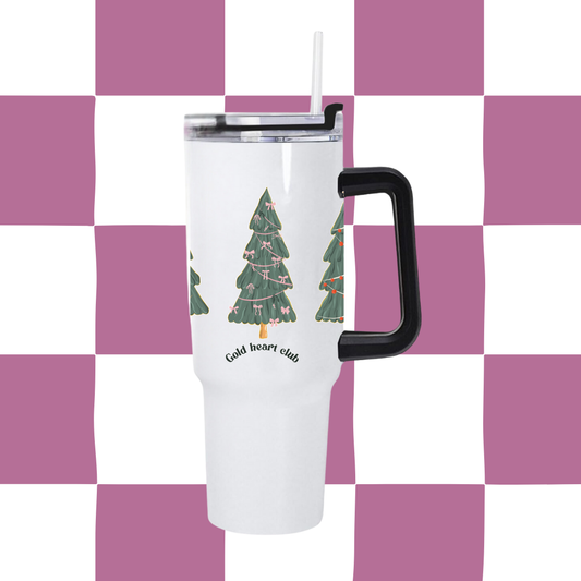 Tumbler illustré Sapins fait au Québec Gold Heart Club