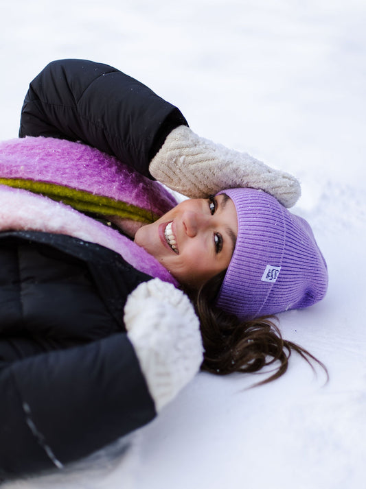 Tuque tricot lilas Gold Heart Club