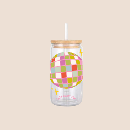 Verre illustré Disco Gold Heart Club