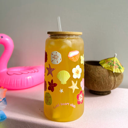 Verre illustré Tropico Gold Heart Club