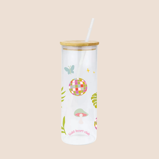 Verre illustré Tropico Disco Gold Heart Club