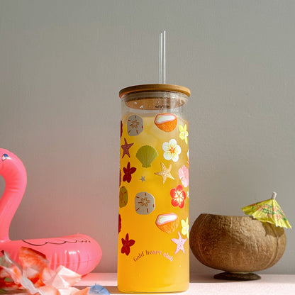 Verre illustré Tropico Gold Heart Club