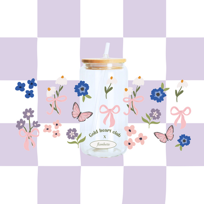 Verre illustré Bestie fait au Québec Gold Heart Club