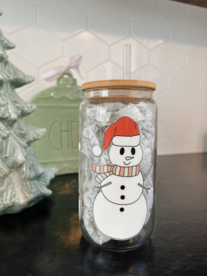 Verre illustré Bonhommes idée cadeau