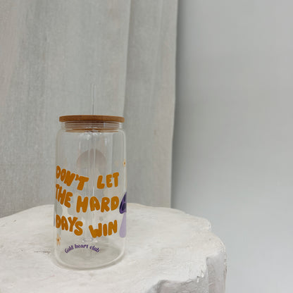 Verre illustré Champignon fait au Québec Gold Heart Club