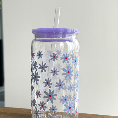 Verre Fleurs Lilas de qualité fait au Québec Gold Heart Club