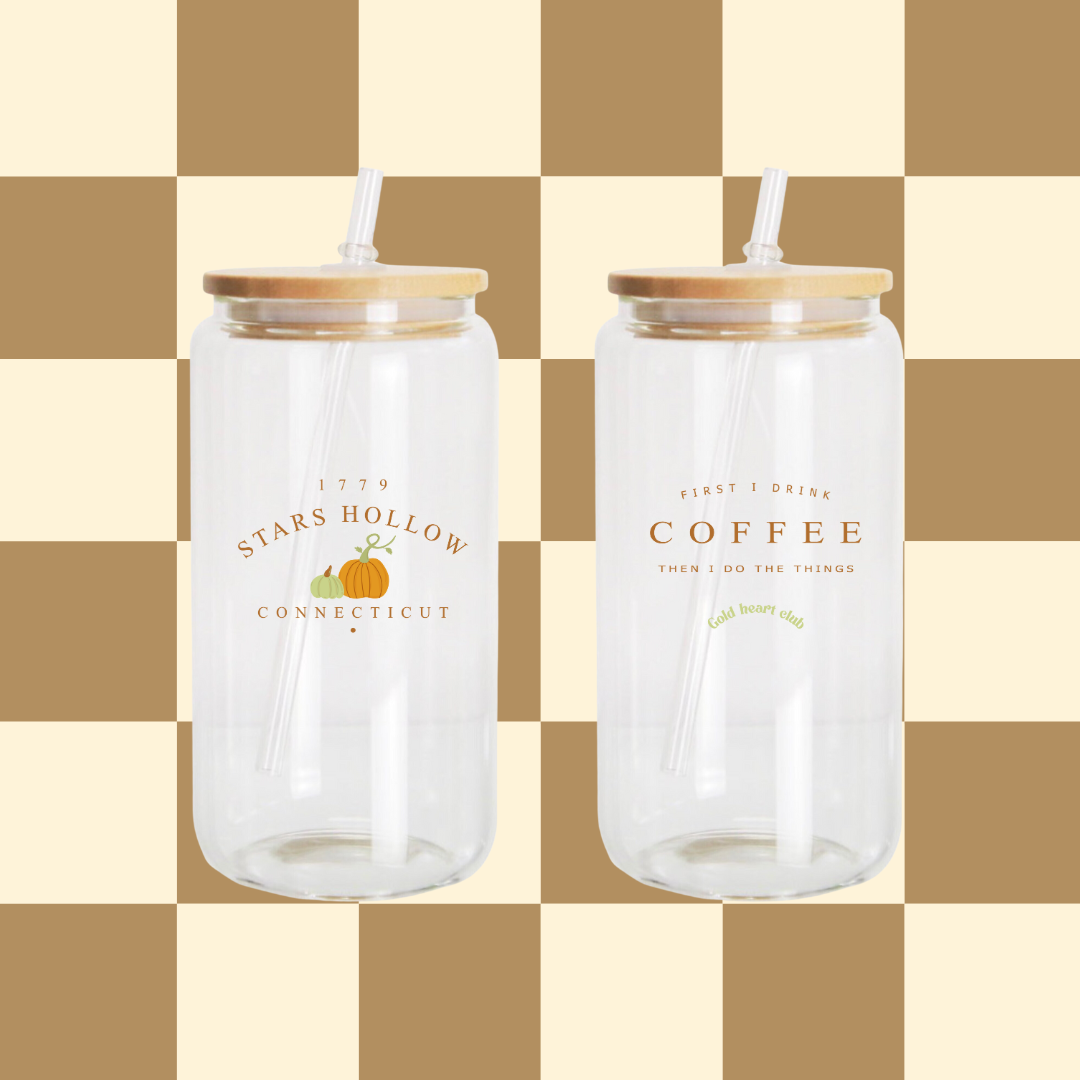 Verre illustré Gilmore Girls Stars Hollow Gold Heart Club