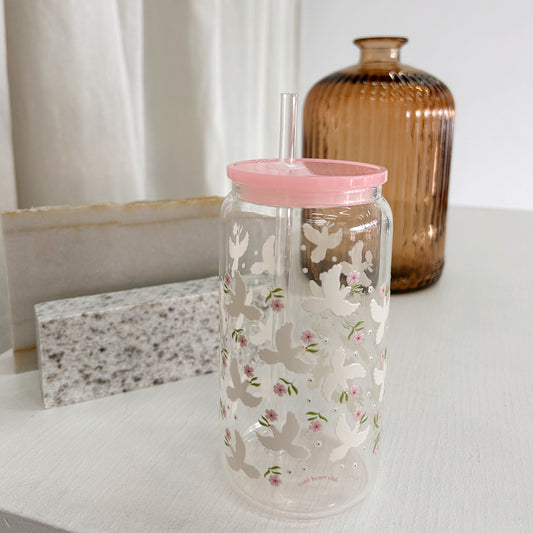 Verre illustré Peaceful Gold Heart Club