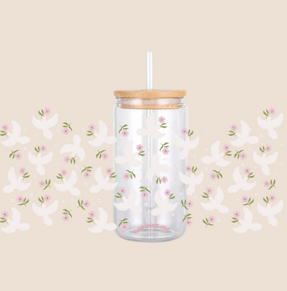Verre illustré Peaceful Gold Heart Club