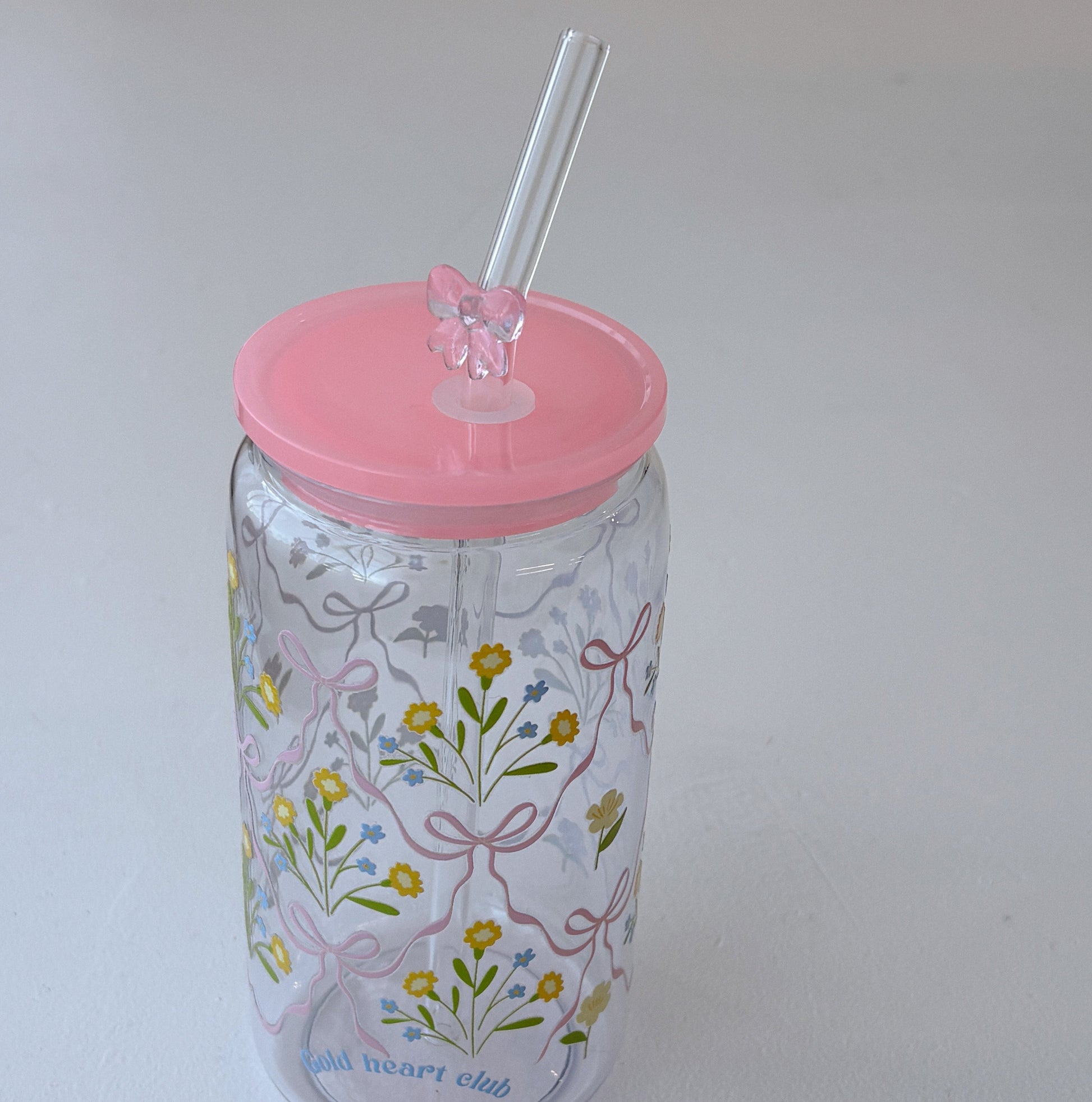 Idée cadeau Verre illustré Petits bouquets fait au Québec
