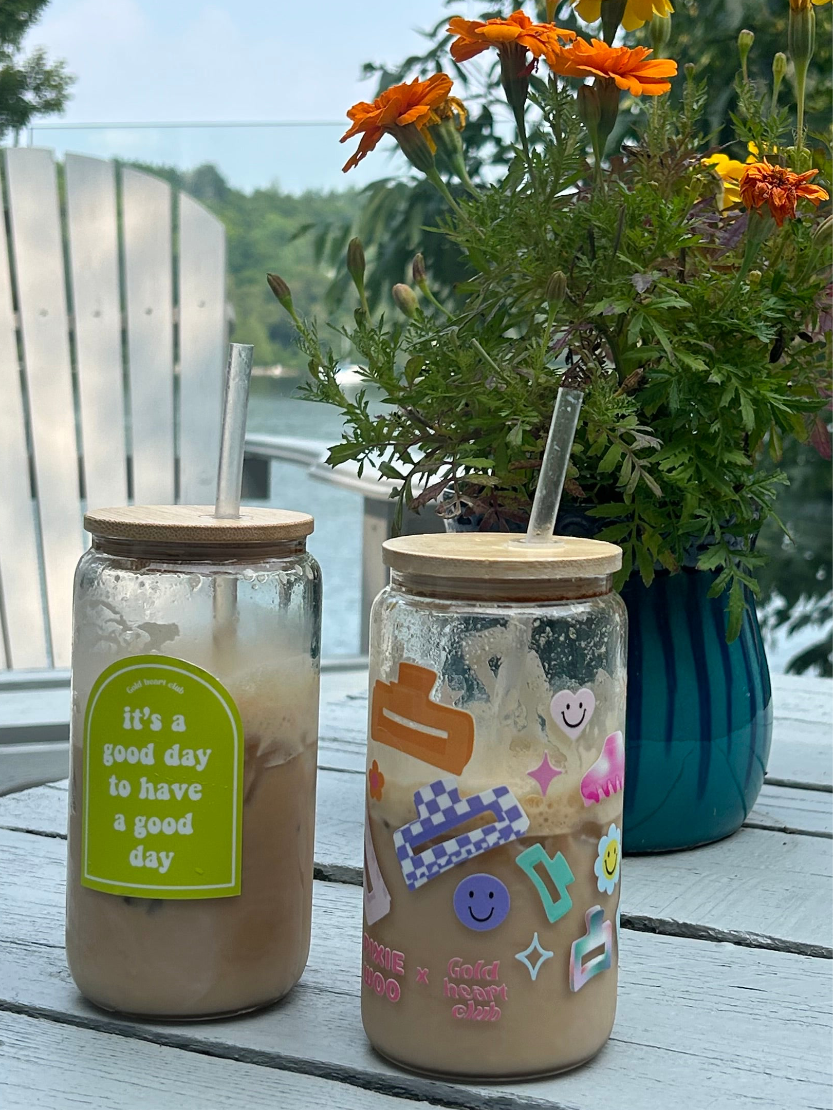 Verre illustré Pince Groovy fait au Québec Gold Heart Club