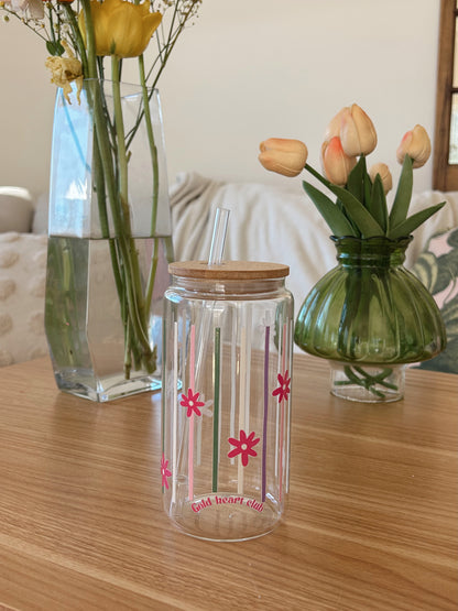 Verre illustré Rayons de printemps Gold Heart Club