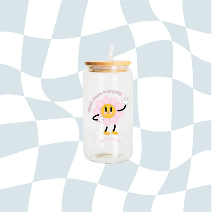Verre illustré Small Steps Everyday fait au Québec Gold Heart Club