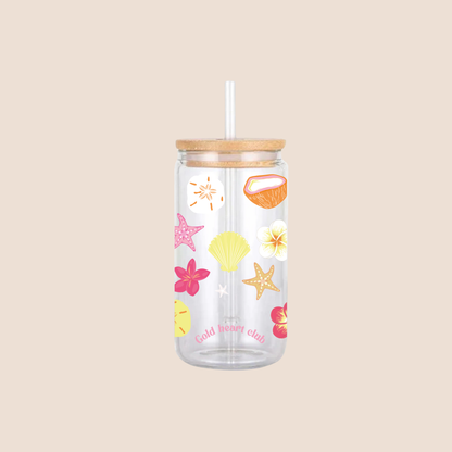 Verre illustré Tropico Gold Heart Club