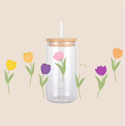 Verre Tulipes illustré Gold Heart Club