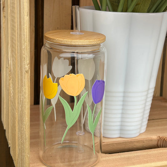 Verre Tulipes illustré Gold Heart Club