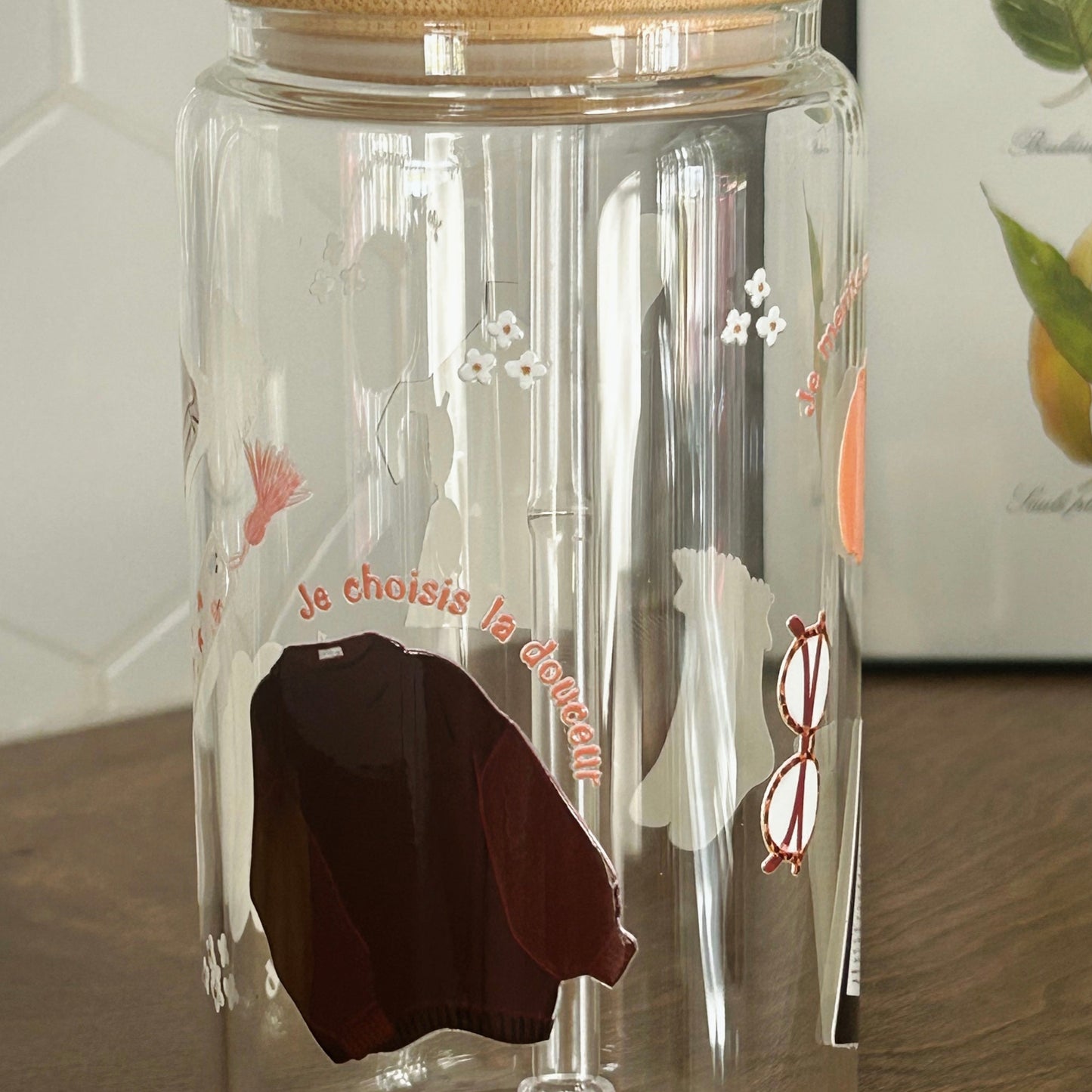 Verre illustré Affirmations cozy Gold Heart Club