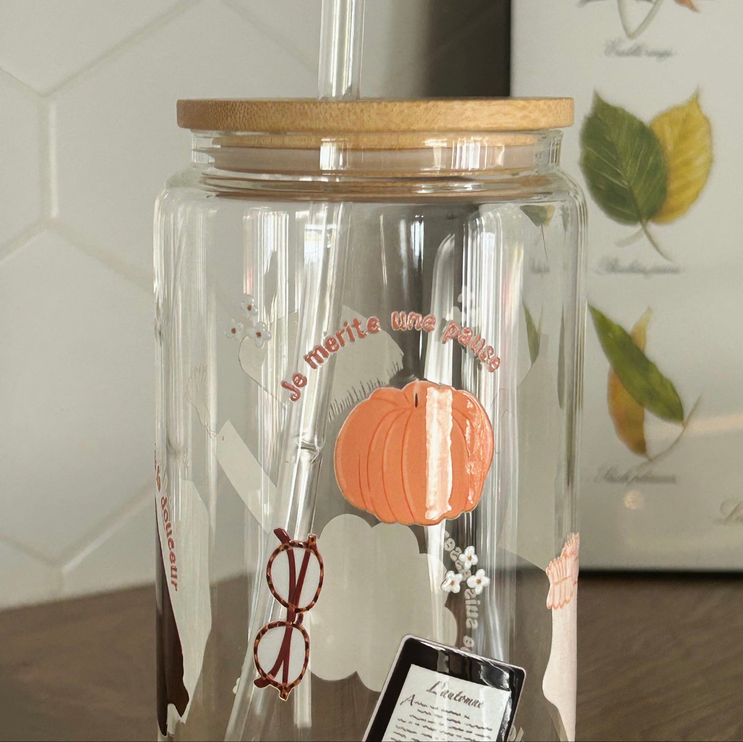 Verre illustré Affirmations cozy Gold Heart Club