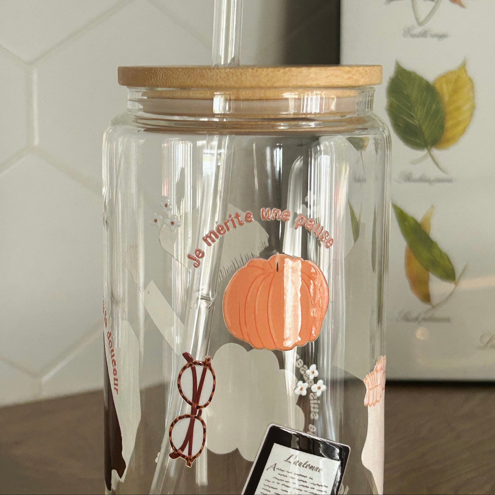 Verre illustré Affirmations cozy Gold Heart Club