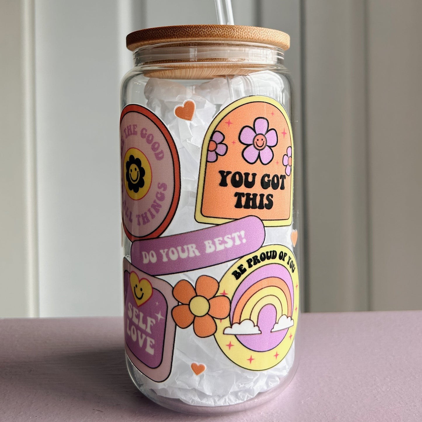 Verre illustré Do Your Best Gold Heart Club