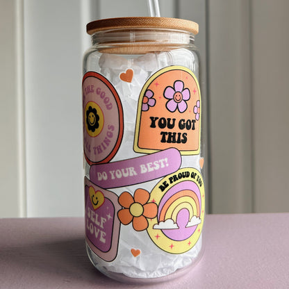 Verre illustré Do Your Best Gold Heart Club