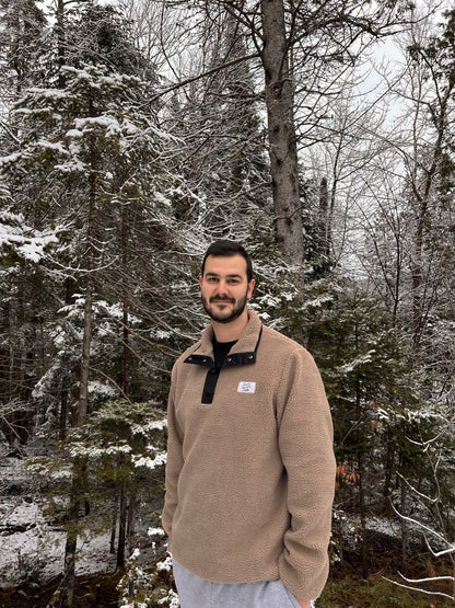 Veste Sherpa Unisexe Tan de qualité Gold Heart Club