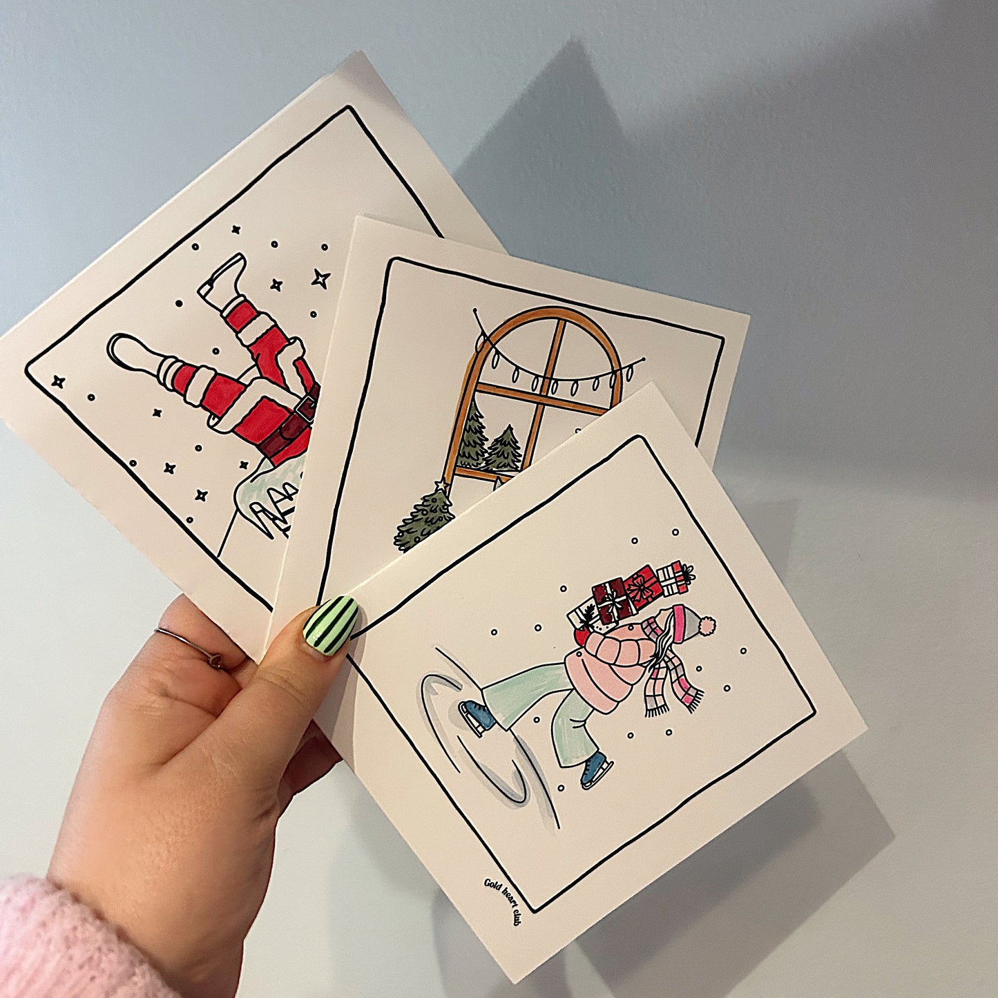 Cartes de souhaits à colorier - (plusieurs design)