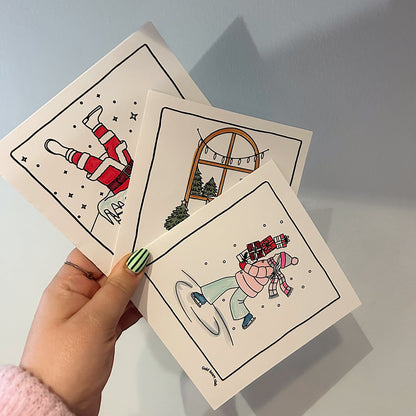 Cartes de Noël à colorier, imprimé et illustré au Québec 