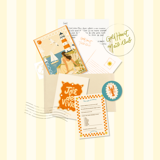 Gold Heart Mail Club | Abonnement mensuel Snail Mail Québécois
