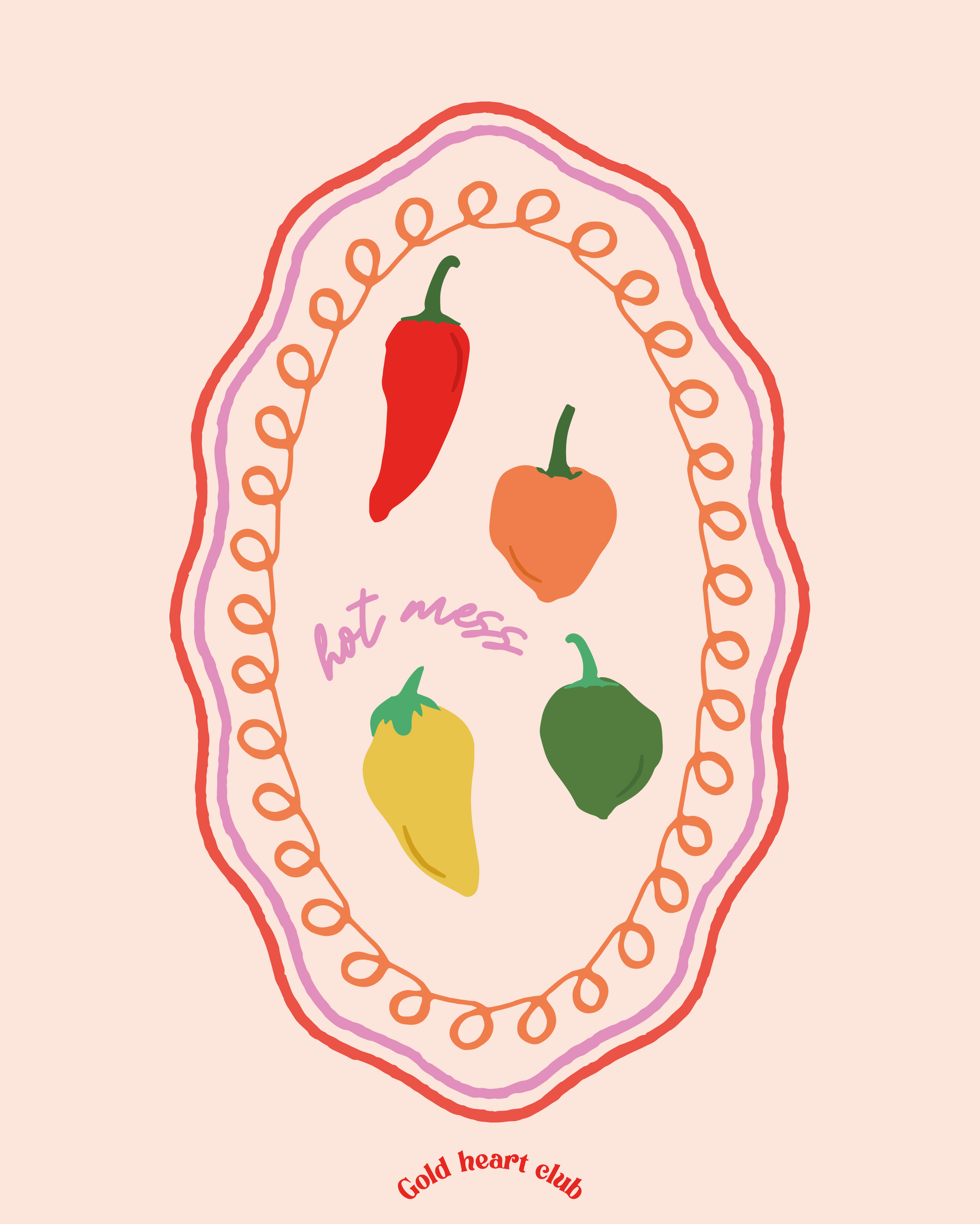 Illustration La Boqueria fait au Québec Gold Heart Club